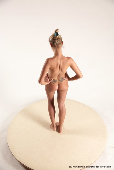 Nude Woman White Standing poses - ALL Slim long blond Standing poses - simple Multi angle poses Pinup