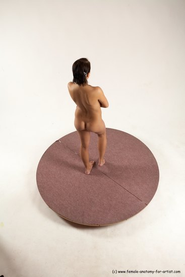 Nude Woman White Standing poses - ALL Slim medium brown Standing poses - simple Multi angle poses Pinup