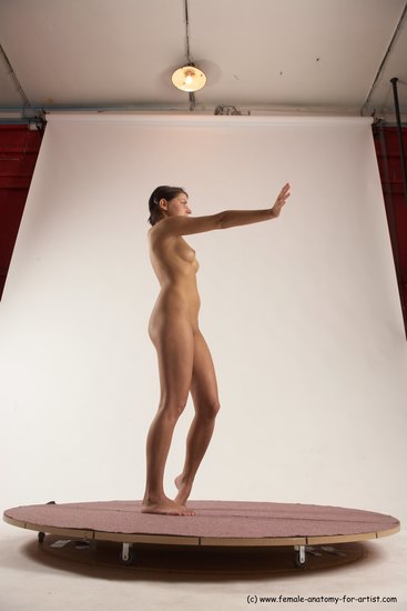 Nude Woman White Standing poses - ALL Slim medium brown Standing poses - simple Multi angle poses Pinup