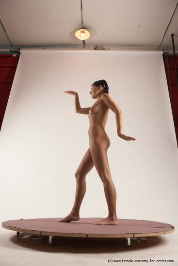 Nude Woman White Standing poses - ALL Slim medium brown Standing poses - simple Multi angle poses Pinup