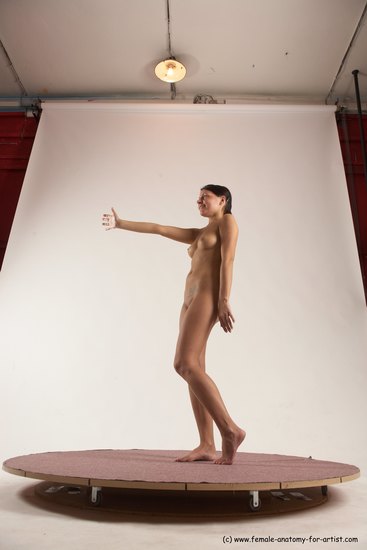 Nude Woman White Standing poses - ALL Slim medium brown Standing poses - simple Multi angle poses Pinup