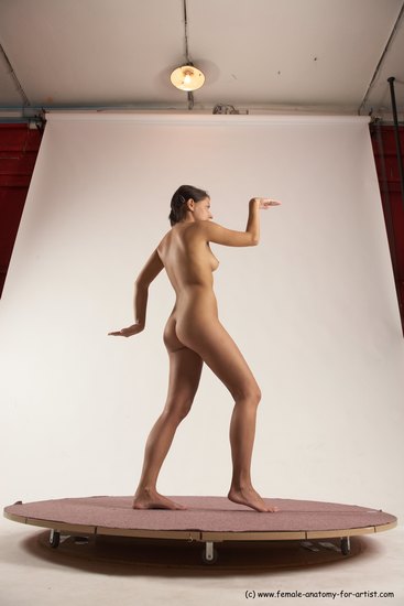 Nude Woman White Standing poses - ALL Slim medium brown Standing poses - simple Multi angle poses Pinup