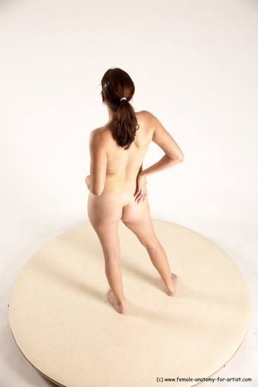 Nude Woman White Standing poses - ALL Slim long brown Standing poses - simple Multi angle poses Pinup