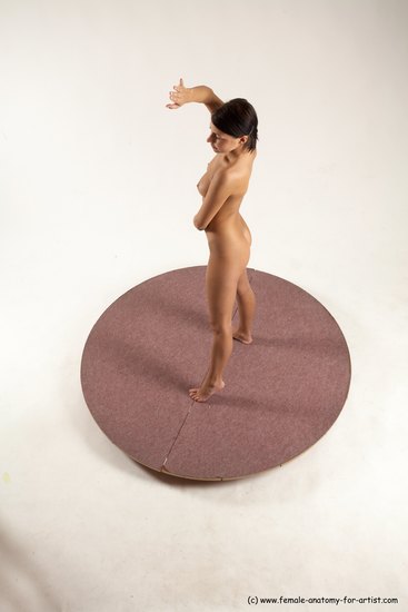 Nude Woman White Standing poses - ALL Slim medium brown Standing poses - simple Multi angle poses Pinup