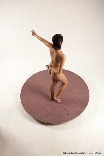 Nude Woman White Standing poses - ALL Slim medium brown Standing poses - simple Multi angle poses Pinup