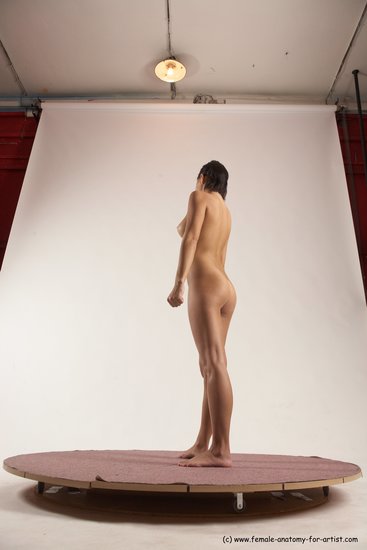 Nude Woman White Standing poses - ALL Slim medium brown Standing poses - simple Multi angle poses Pinup