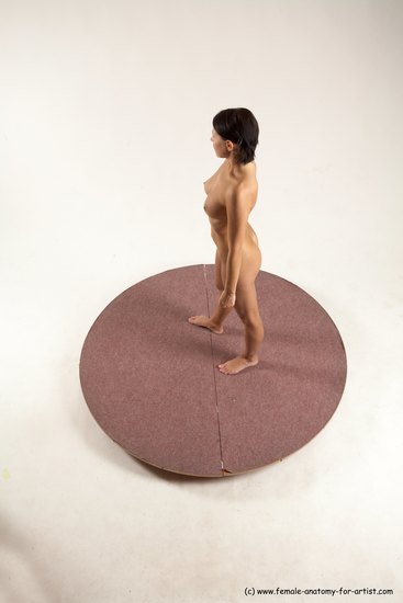 Nude Woman White Standing poses - ALL Slim medium brown Standing poses - simple Multi angle poses Pinup