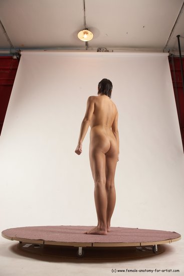 Nude Woman White Standing poses - ALL Slim medium brown Standing poses - simple Multi angle poses Pinup