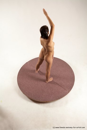 Nude Woman White Standing poses - ALL Slim medium brown Standing poses - simple Multi angle poses Pinup