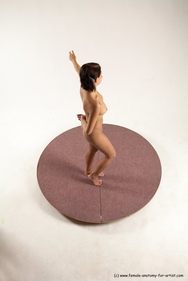 Nude Woman White Standing poses - ALL Slim medium brown Standing poses - simple Multi angle poses Pinup