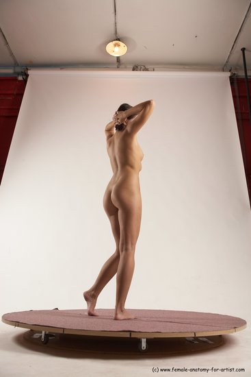 Nude Woman White Standing poses - ALL Slim medium brown Standing poses - simple Multi angle poses Pinup