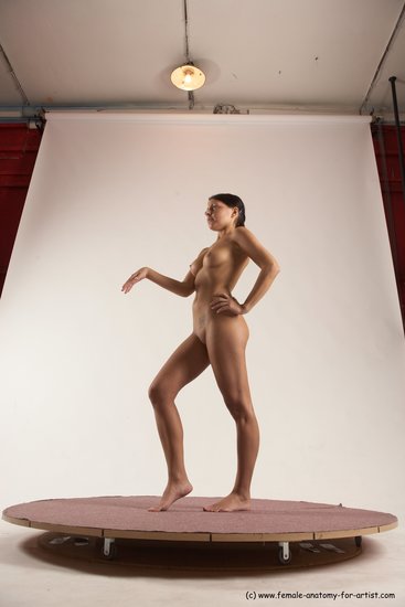 Nude Woman White Standing poses - ALL Slim short brown Standing poses - simple Multi angle poses Pinup