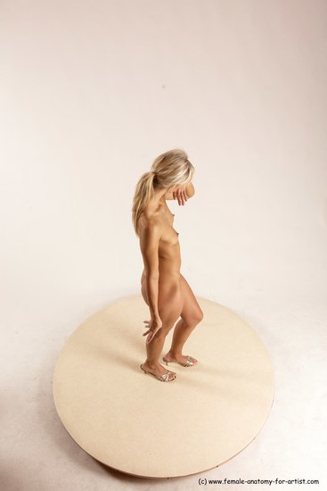 Nude Woman White Standing poses - ALL Slim long blond Standing poses - simple Multi angle poses Pinup