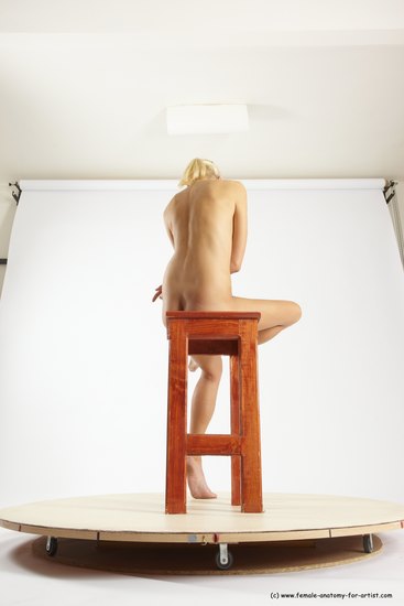 Nude Woman White Sitting poses - ALL Slim long blond Sitting poses - simple Multi angle poses Pinup