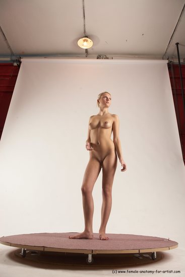 Nude Woman White Standing poses - ALL Slim long blond Standing poses - simple Multi angle poses Pinup