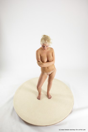 Nude Woman White Standing poses - ALL Slim long blond Standing poses - simple Multi angle poses Pinup