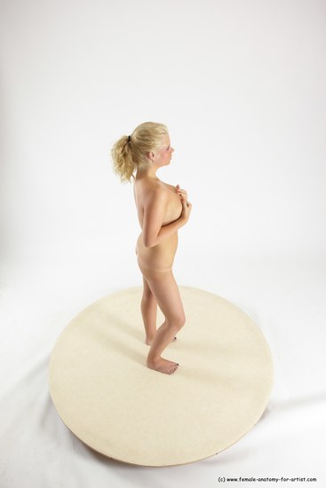 Nude Woman White Standing poses - ALL Slim long blond Standing poses - simple Multi angle poses Pinup