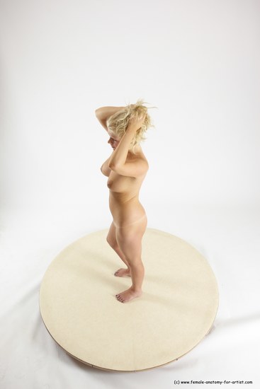 Nude Woman White Standing poses - ALL Slim long blond Standing poses - simple Multi angle poses Pinup