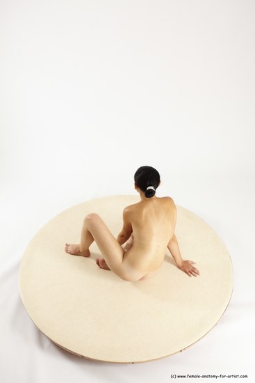 Nude Woman White Sitting poses - ALL Slim long brown Sitting poses - simple Multi angle poses Pinup