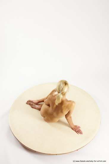 Nude Woman White Sitting poses - ALL Slim long blond Sitting poses - simple Multi angle poses Pinup