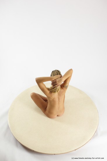 Nude Woman White Sitting poses - ALL Slim long blond Sitting poses - simple Multi angle poses Pinup