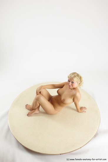 Nude Woman White Sitting poses - ALL Slim long blond Sitting poses - simple Multi angle poses Pinup