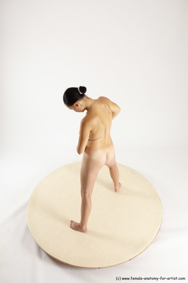 Nude Woman White Standing poses - ALL Slim long brown Standing poses - simple Multi angle poses Pinup