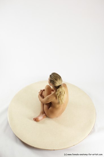 Nude Woman White Sitting poses - ALL Slim long blond Sitting poses - simple Multi angle poses Pinup