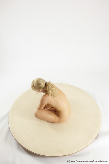 Nude Woman White Sitting poses - ALL Slim long blond Sitting poses - simple Multi angle poses Pinup