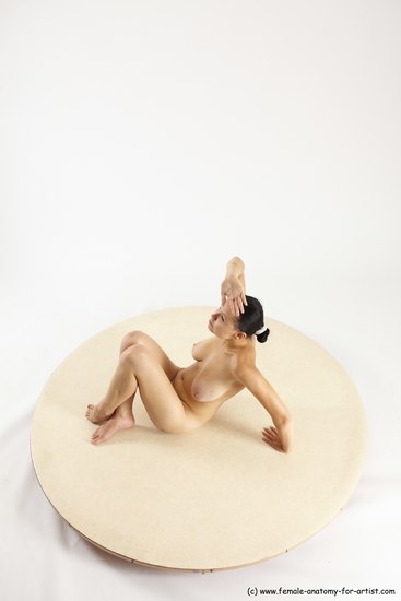 Nude Woman White Sitting poses - ALL Slim long brown Sitting poses - simple Multi angle poses Pinup