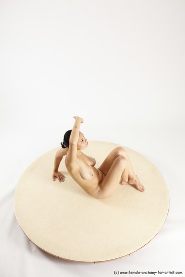 Nude Woman White Sitting poses - ALL Slim long brown Sitting poses - simple Multi angle poses Pinup