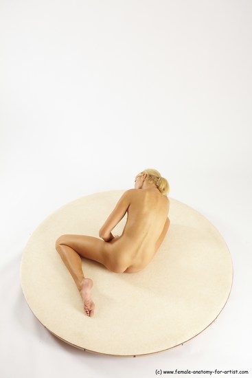 Nude Woman White Sitting poses - ALL Slim long blond Sitting poses - simple Multi angle poses Pinup