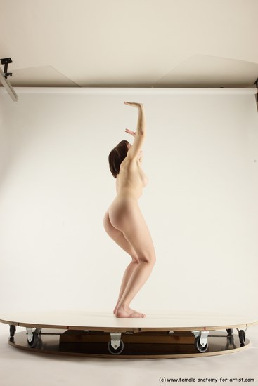 Nude Woman White Standing poses - ALL Slim medium brown Standing poses - simple Multi angle poses Pinup