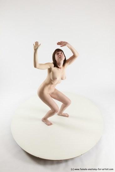 Nude Woman White Standing poses - ALL Slim medium brown Standing poses - simple Multi angle poses Pinup