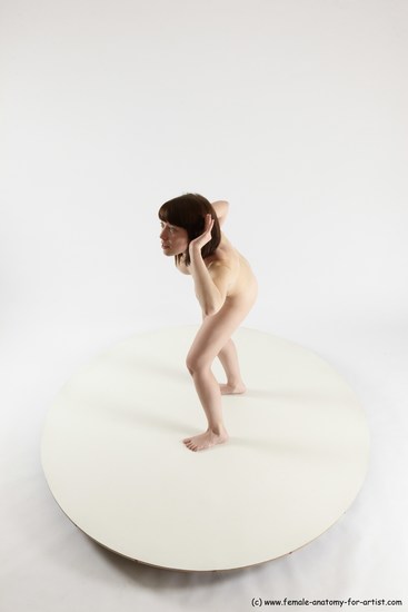 Nude Woman White Standing poses - ALL Slim medium brown Standing poses - simple Multi angle poses Pinup