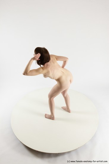 Nude Woman White Standing poses - ALL Slim medium brown Standing poses - simple Multi angle poses Pinup