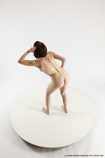 Nude Woman White Standing poses - ALL Slim medium brown Standing poses - simple Multi angle poses Pinup