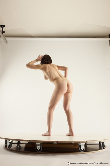 Nude Woman White Standing poses - ALL Slim medium brown Standing poses - simple Multi angle poses Pinup