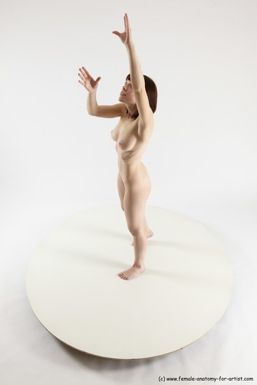 Nude Woman White Standing poses - ALL Slim medium brown Standing poses - simple Multi angle poses Pinup