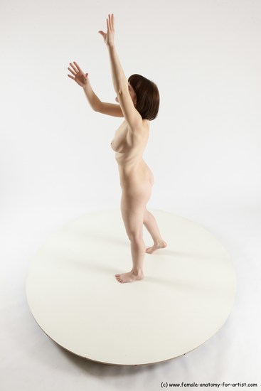 Nude Woman White Standing poses - ALL Slim medium brown Standing poses - simple Multi angle poses Pinup