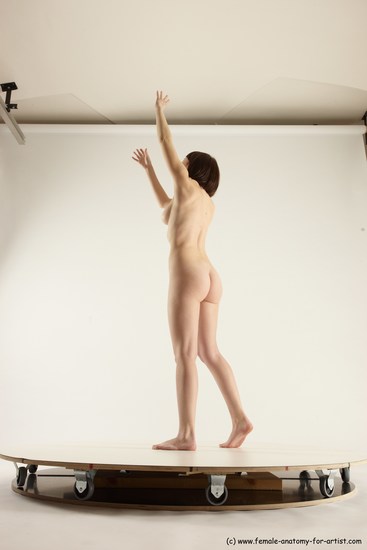 Nude Woman White Standing poses - ALL Slim medium brown Standing poses - simple Multi angle poses Pinup