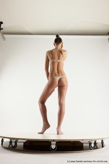 Underwear Woman White Standing poses - ALL Athletic long brown Standing poses - simple Multi angle poses Academic