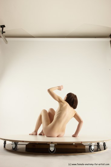 Nude Woman White Sitting poses - ALL Slim medium brown Sitting poses - simple Multi angle poses Pinup