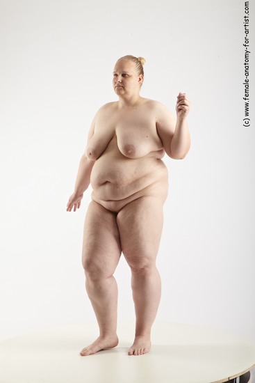 Nude Woman White Standing poses - ALL Overweight medium blond Standing poses - simple Standard Photoshoot Pinup