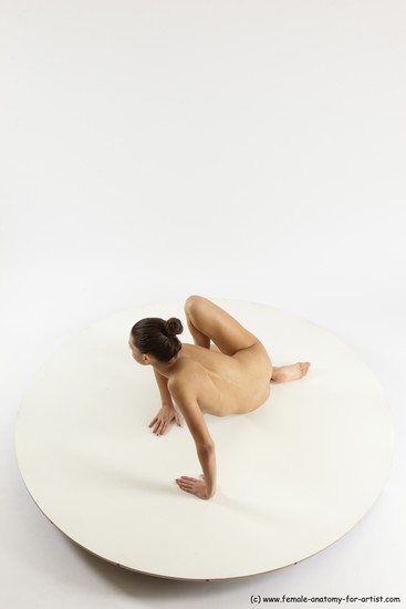 Nude Woman White Sitting poses - ALL Slim long brown Sitting poses - simple Multi angle poses Pinup