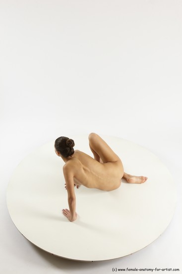 Nude Woman White Sitting poses - ALL Slim long brown Sitting poses - simple Multi angle poses Pinup