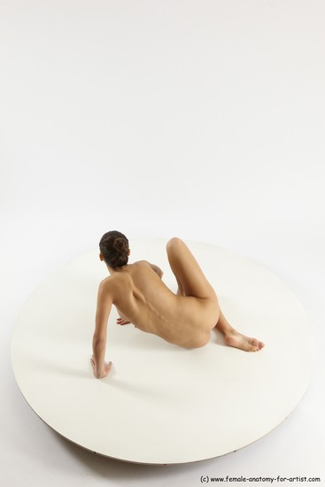 Nude Woman White Sitting poses - ALL Slim long brown Sitting poses - simple Multi angle poses Pinup