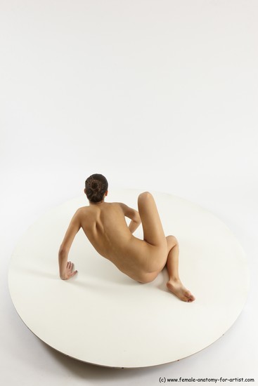 Nude Woman White Sitting poses - ALL Slim long brown Sitting poses - simple Multi angle poses Pinup