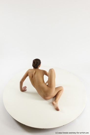 Nude Woman White Sitting poses - ALL Slim long brown Sitting poses - simple Multi angle poses Pinup