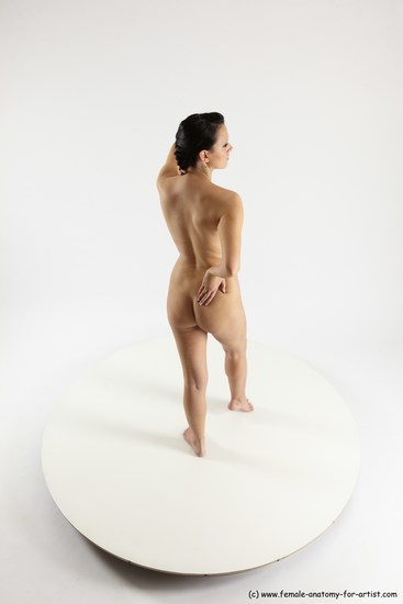 Nude Woman White Standing poses - ALL Slim long brown Standing poses - simple Multi angle poses Pinup